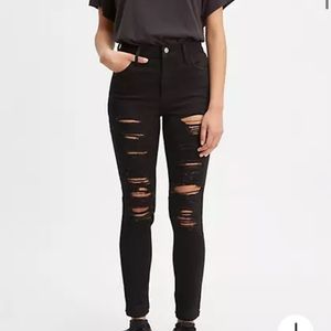 Levi’s Mile High Black Super Skinny Jeans